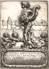 Leipzig
 Versilberte Bronzeplakette o.J. (H. Zeissig) Leipziger Gärtnerverein Protektor S.M. König Friedrich August v. Sachsen. Personifizierter Gart...