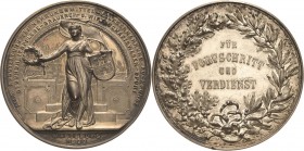 Magdeburg-Stadt
 Versilberte Bronzemedaille 1899. Allgemeine Ausstellung für Nahrungsmittel, Volksernährung, Kochkunst, Gesundheitspflege, Brauerei- ...