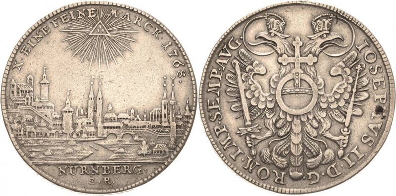 Nürnberg
 Taler 1768, SR-Nürnberg Stadtansicht. Randschrift. Mit Titel Joseph I...