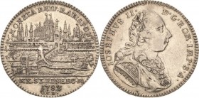 Regensburg-Stadt
 1/2 Taler 1782. Mit Titel und Porträt Joseph II Beckenbauer 7209 Fast vorzüglich/vorzüglich