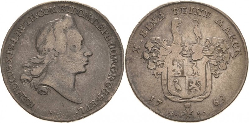 Reuss-Ältere Linie - Obergreiz
Heinrich XI. 1723-1800 Taler 1769, ICK-Saalfeld ...