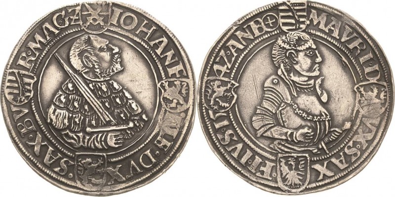 Sachsen-Kurlinie ab 1486 bis 1547 (Ernestiner)
Johann Friedrich und Moritz 1541...