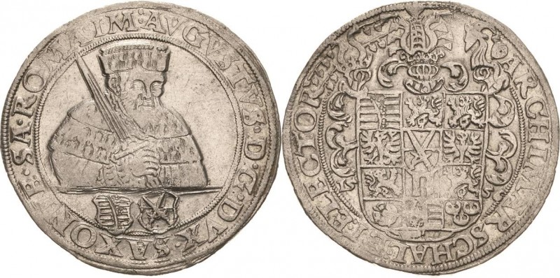 Sachsen-Kurlinie ab 1547 (Albertiner)
August 1553-1586 Taler 1556, o. Mzz.-Dres...