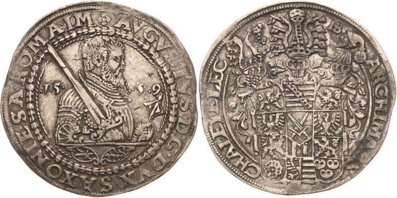 Sachsen-Kurlinie ab 1547 (Albertiner)
August 1553-1586 Taler 1559, HB-Dresden D...