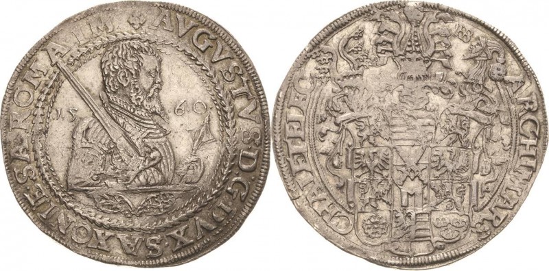 Sachsen-Kurlinie ab 1547 (Albertiner)
August 1553-1586 Taler 1560, HB-Dresden D...