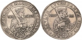 Sachsen-Kurlinie ab 1547 (Albertiner)
Johann Georg I. (1611-) 1615-1656 Taler 1617, o. Mzz.-Dresden Reformationsjubiläum C/K 269 Schnee 826 Davenport...