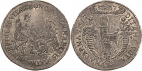 Sachsen-Kurlinie ab 1547 (Albertiner)
Johann Georg I. (1611-) 1615-1656 Dicker Taler 1617, o. Mzz.-Dresden Christfest. Typ HONOREM. Abschlag von den ...