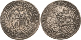 Sachsen-Kurlinie ab 1547 (Albertiner)
Johann Georg I. (1611-) 1615-1656 Kipper - 40 Groschen 1621, Hahn über Doppelkreuz-Merseburg Engel nach rechts ...