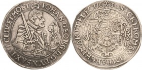 Sachsen-Kurlinie ab 1547 (Albertiner)
Johann Georg I. (1611-) 1615-1656 1/2 Taler 1630, HI-Dresden C/K 180 Kohl 158 Leichte Fassungsspuren, fast vorz...