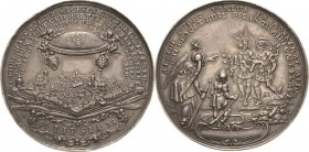 Sachsen-Kurlinie ab 1547 (Albertiner)
Johann Georg I. (1611-) 1615-1656 Silbermedaille 1631 (S. Dadler) Der Leipziger Konvent der protestantischen St...