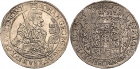 Sachsen-Kurlinie ab 1547 (Albertiner)
Johann Georg I. (1611-) 1615-1656 Taler 1632, HI-Dresden Mit anliegender Feldbinde C/K 158 b Anm, Schnee 845 Da...