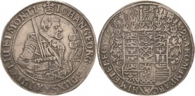 Sachsen-Kurlinie ab 1547 (Albertiner)
Johann Georg I. (1611-) 1615-1656 Taler 1639, SD-Dresden C/K 168 Schnee 876 Davenport 7612 Sehr schön