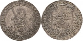 Sachsen-Kurlinie ab 1547 (Albertiner)
Johann Georg I. (1611-) 1615-1656 1/2 Taler 1642, CR-Dresden C/K 185 Kohl 162 Attraktives Exemplar. Vorzüglich
