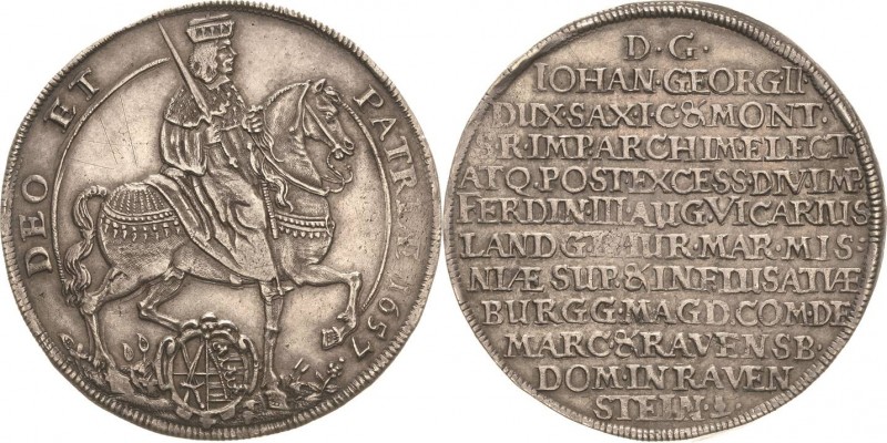 Sachsen-Kurlinie ab 1547 (Albertiner)
Johann Georg II. 1656-1680 Taler 1657, Ei...