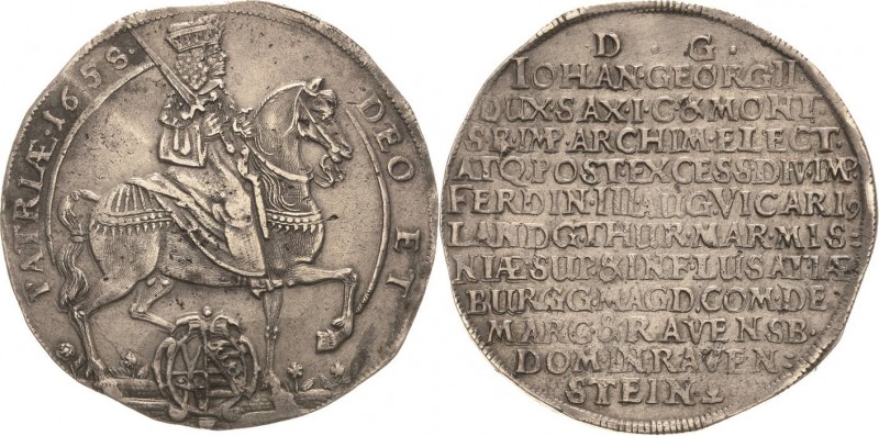 Sachsen-Kurlinie ab 1547 (Albertiner)
Johann Georg II. 1656-1680 Taler 1658, Ei...