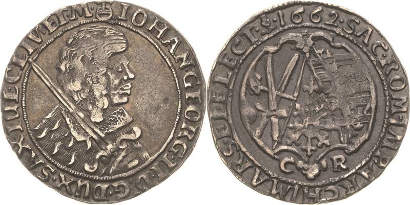 Sachsen-Kurlinie ab 1547 (Albertiner)
Johann Georg II. 1656-1680 1/8 Taler 1662...