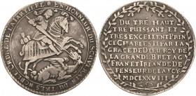 Sachsen-Kurlinie ab 1547 (Albertiner)
Johann Georg II. 1656-1680 Taler 1678, o. Mzz.-Dresden Verleihung des Hosenbandordens und auf das St. Georgenfe...