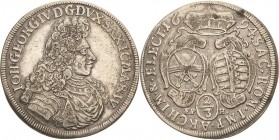 Sachsen-Kurlinie ab 1547 (Albertiner)
Johann Georg IV. 1691-1694 2/3 Taler 1694, EPH-Leipzig C/K 666 Kohl 322 Davenport 815 Selten. Sehr schön+