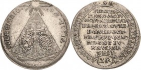 Sachsen-Kurlinie ab 1547 (Albertiner)
Johann Georg IV. 1691-1694 1/12 Taler (Doppelgroschen) 1694, IK-Dresden Auf seinen Tod C/K 699 Kohl 346 Vorzügl...