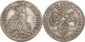 Sachsen-Kurlinie ab 1547 (Albertiner)
Friedrich August I., der Starke 1694-1733 6 Groschen (Szostak) 1702, EPH-Leipzig Für Polen Kahnt 331 Kopicki 20...