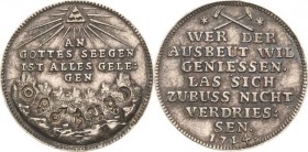 Sachsen-Kurlinie ab 1547 (Albertiner)
Friedrich August I., der Starke 1694-1733 Silberabschlag des Dukaten 1714. Ausbeute der Freiberger Gruben. Stra...
