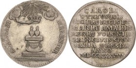 Sachsen-Kurlinie ab 1547 (Albertiner)
Friedrich August II. 1733-1763 1/12 Taler (Doppelgroschen) 1738, Dresden Vermählung seiner Tochter Maria Amalia...