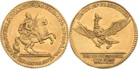 Sachsen-Kurlinie ab 1547 (Albertiner)
Friedrich August II. 1733-1763 Dukat 1745, Dresden Vikariat Kahnt 643 Friedberg 2867 Slg. Merseburger 1707 Kopi...