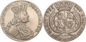 Sachsen-Kurlinie ab 1547 (Albertiner)
Friedrich August II. 1733-1763 Taler 1755, EDC-Leipzig Für Polen. Mit schlankem Brustbild, hoher, ungefütterte ...