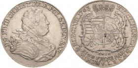Sachsen-Kurlinie ab 1547 (Albertiner)
Friedrich Christian 1763 Taler 1763, FWôF-Dresden Mit Signatur St im Armabschnitt Kahnt 1002 Schnee 1053 Davenp...