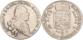 Sachsen-Kurlinie ab 1547 (Albertiner)
Xaver 1763-1768 2/3 Taler 1765, EDC-Dresden Kahnt 1023 Buck 55 Fast sehr schön/sehr schön