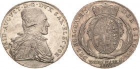 Sachsen-Kurlinie ab 1547 (Albertiner)
Friedrich August III. 1763-1806 Taler 1803, IEC-Dresden Ausbeute Kahnt 1092 Buck 212 e Müseler 56.1.4/45 Davenp...
