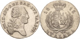 Sachsen-Kurlinie ab 1547 (Albertiner)
Friedrich August I. 1806-1827 1/3 Taler 1813, IB-Warschau Für Polen Kahnt 1269 AKS 195 Jaeger 206 Kopicki 3698 ...