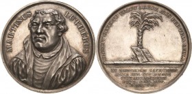 Sachsen-Kurlinie ab 1547 (Albertiner)
Friedrich August I. 1806-1827 Silbermedaille 1817 (K. R. Krüger) 300 Jahre Reformation in Sachsen. Brustbild Lu...