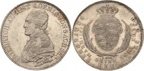 Sachsen-Kurlinie ab 1547 (Albertiner)
Friedrich August I. 1806-1827 Taler 1818, IGS-Dresden Ausbeute Kahnt 1218 Kahnt 423 AKS 23 Jaeger 31 Davenport ...