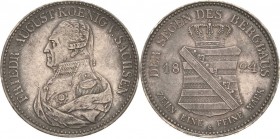 Sachsen-Kurlinie ab 1547 (Albertiner)
Friedrich August I. 1806-1827 Taler 1824, S-Dresden Ausbeute Kahnt 1224 Kahnt 428a AKS 31 Jaeger 42 Davenport 8...