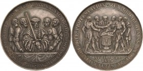 Sachsen-Kurlinie ab 1547 (Albertiner)
Anton 1827-1836 Silbermedaille 1829, (Loos/Pfeuffer) 300-Jahrfeier der Protestation der evangelischen Reichsfür...