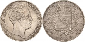 Sachsen-Kurlinie ab 1547 (Albertiner)
Friedrich August II. 1836-1854 Taler 1836, G-Dresden AKS 95 Jaeger 72 Kahnt 443 Davenport 872 Selten. Sehr schö...
