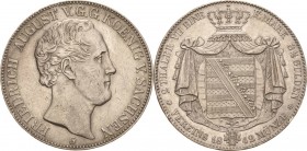 Sachsen-Kurlinie ab 1547 (Albertiner)
Friedrich August II. 1836-1854 Doppeltaler 1842, G-Dresden AKS 94 Jaeger 78 Kahnt 454 Davenport 874 Sehr schön-...