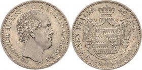 Sachsen-Kurlinie ab 1547 (Albertiner)
Friedrich August II. 1836-1854 1/3 Taler 1853, F-Dresden AKS 103 Jaeger 86 Attraktives Exemplar. Vorzüglich-prä...