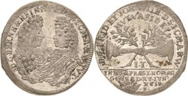 Sachsen-Gotha (Gotha-Altenburg)
Friedrich II. 1691-1732 Groschen 1692, IT-Gotha Huldigung der Stadt Gotha. Steguweit 207 Slg. Merseburger 3117 Sehr s...