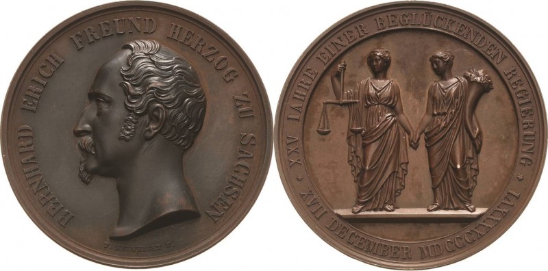 Sachsen-Meiningen
Bernhard Erich Freund 1803-1866 Bronzemedaille 1846 (F. Helfr...