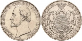 Sachsen-Coburg-Gotha
Ernst II. 1844-1893 Taler 1864, B-Dresden AKS 103 Jaeger 296 Kahnt 496 Davenport 826 KOR 1212 Fast vorzüglich/vorzüglich
