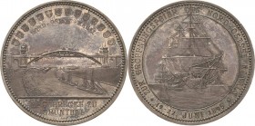 Schleswig-Holstein Medaillen
 Silbermedaille 1895 (Lauer) Eröffnungsfeier Nord-Ostsee-Kanal. Hochbrücke bei Grünthal / Ein unter Segeln fahrendes Sch...