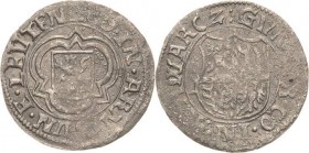 Schwarzburg-Arnstadt und Sondershausen gemeinsam
Günther XLI. allein 1552-1583 Spitzgroschen o.J. Arnstadt Rv-Umschrift endet auf LEVTEN statt LEVTN ...