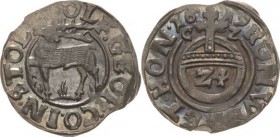 Stolberg-Stolberg
Wolfgang Georg 1615-1631 1/24 Taler (Groschen) 1619, CZ-Stolberg Friederich 832 Müseler - Prachtexemplar mit feiner Patina. Stempel...