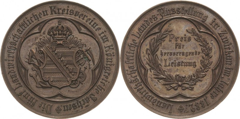 Zwickau
 Bronzemedaille 1882. Prämie der landwirtschaftlichen Landes-Ausstellun...