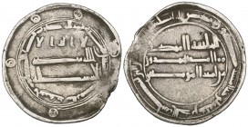 Abbasid, al-Mahdi (158-169h dirham, Ifriqiya 168h, naming Harun as heir, three circles around obverse margin, 2.79g (SCC 955; Lowick 310), good fine, ...