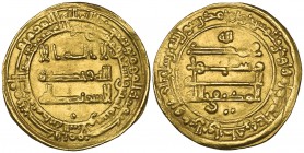 Abbasid, al-Muktafi (289-295h), dinar, Madinat al-Salam 295h, obv., pellet below field, rev., two pellets below field, 4.23g (Bernardi 226Jh), good ve...