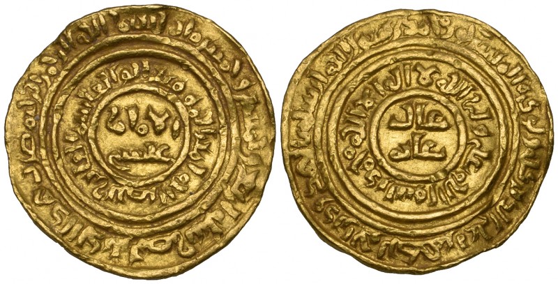 Fatimid, al-Fa‘iz (549-555h), dinar, Misr 554h, 4.25g (Nicol 2679), buckled flan...