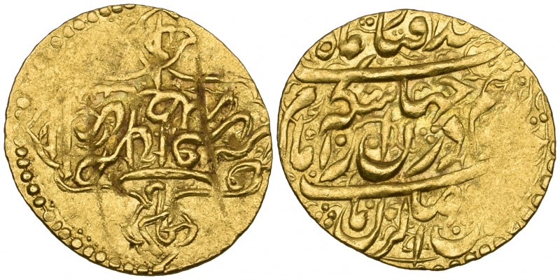 Zand, Karim Khan (1166-1193h), quarter-mohur, Qazwin, date missing, 2.73g (Album...